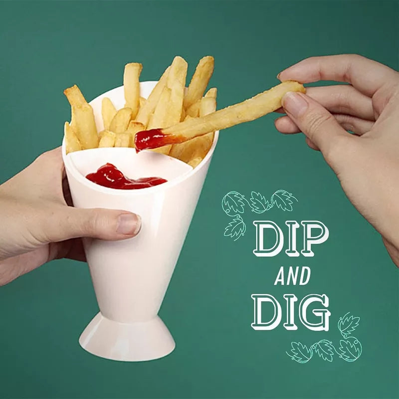 French Fries Partitioned Chips Holder