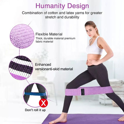 3Pcs Booty Bands Fabric Resistance Glute Bands
