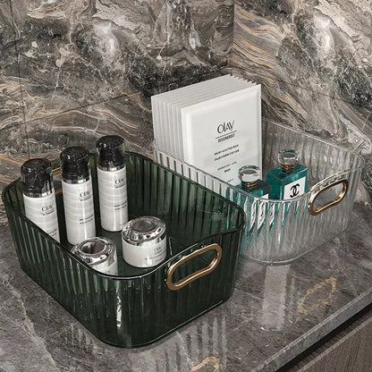 Bathroom organizer cosmetic storage basket