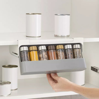 7Pc Under Shelf Spice Holder Rack