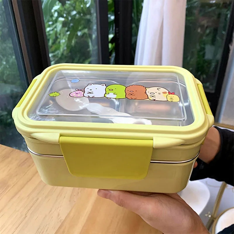 Double Layered Stainless Steel Lunch Box