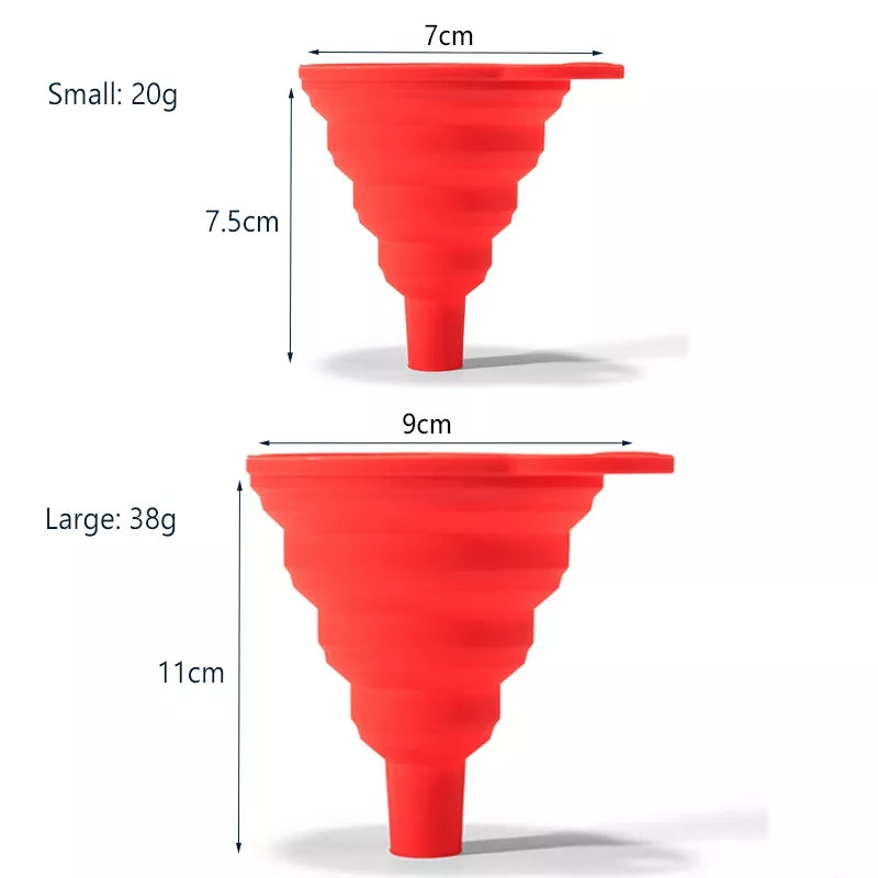 Collapsable Silicon Funnel