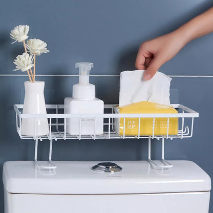 Wall Mounted Self Adhesive Bathroom/Toilet Storage Rack