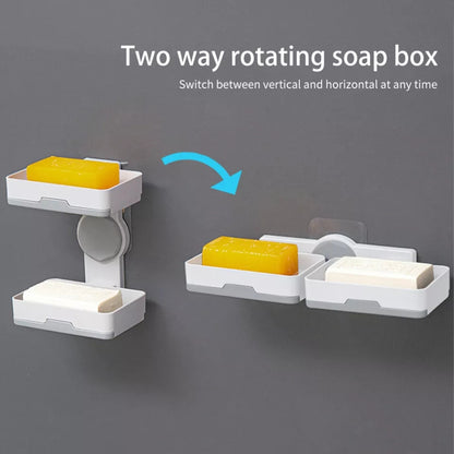 Double Layer Rotatable Soap Dish