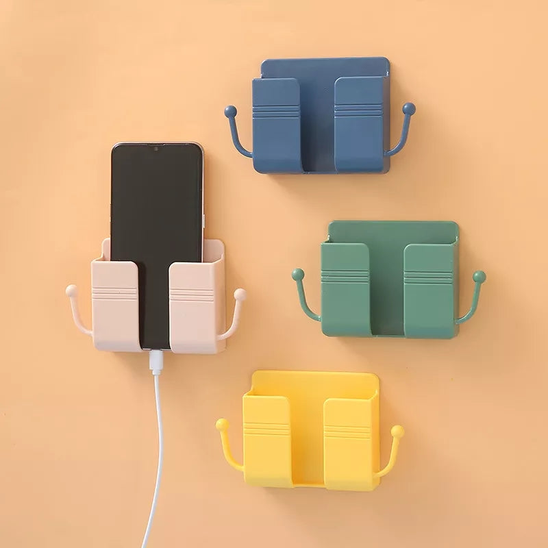 Wall Phone Holder with Hooks And Adhesive Sticker