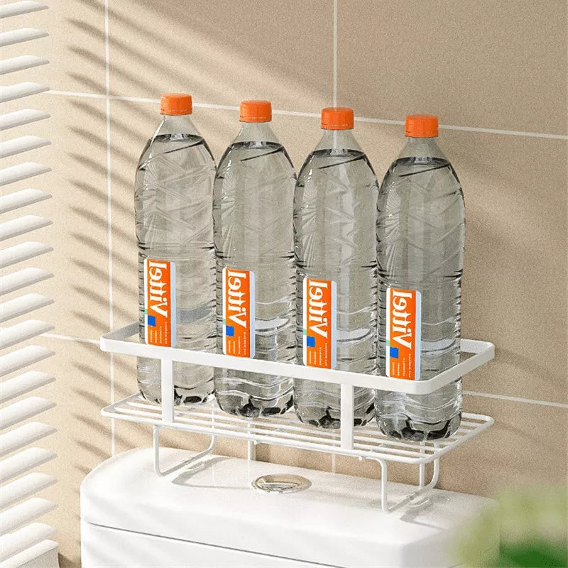 Punch Free Toilet Water Tank Rack