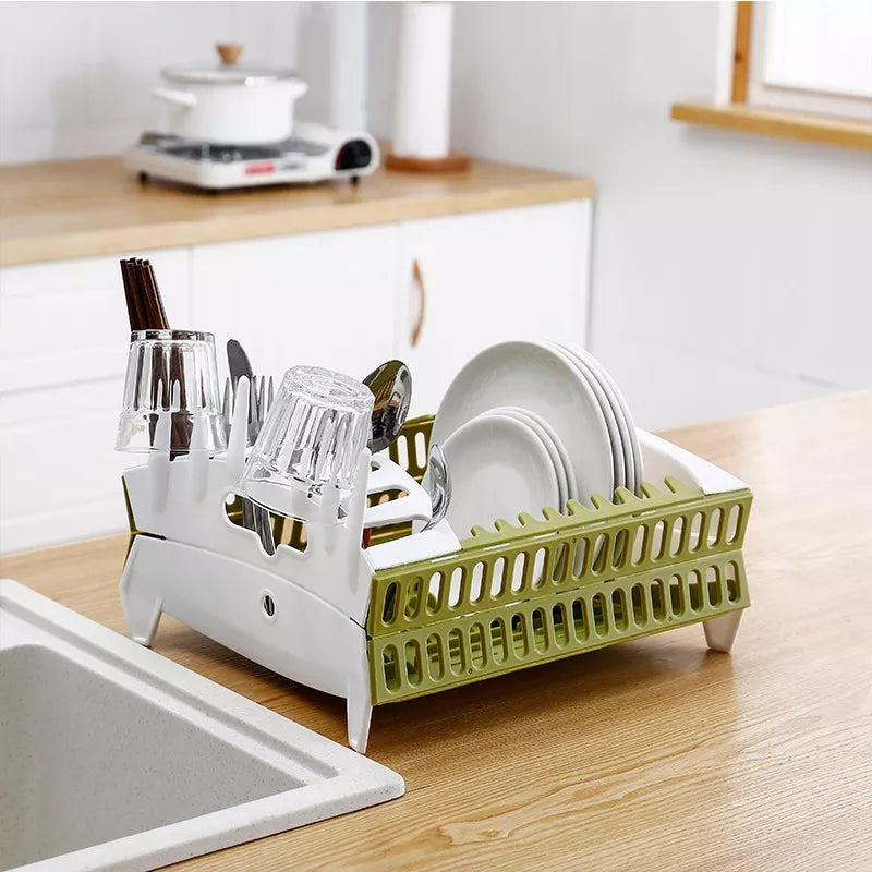 Plastic Foldable Portable Dish Rack