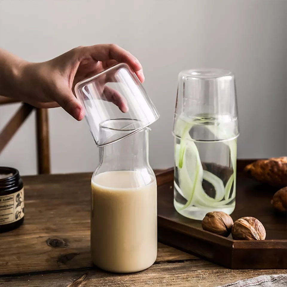 Bedside Night Water Bottle with Glass