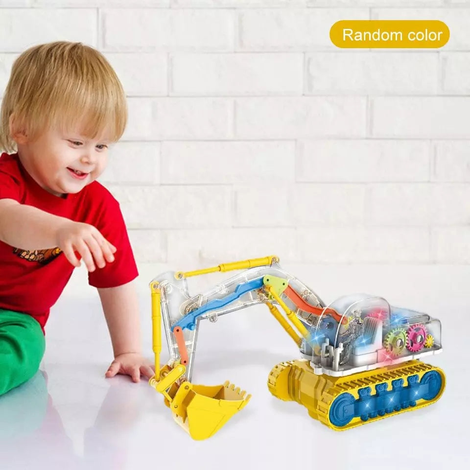 Kids Excavator Toy Flashing Light and Music Simulation