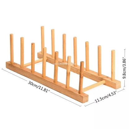 Bamboo plate rack