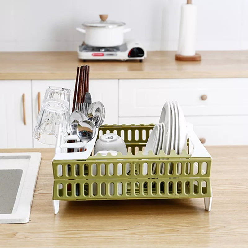 Plastic Foldable Portable Dish Rack