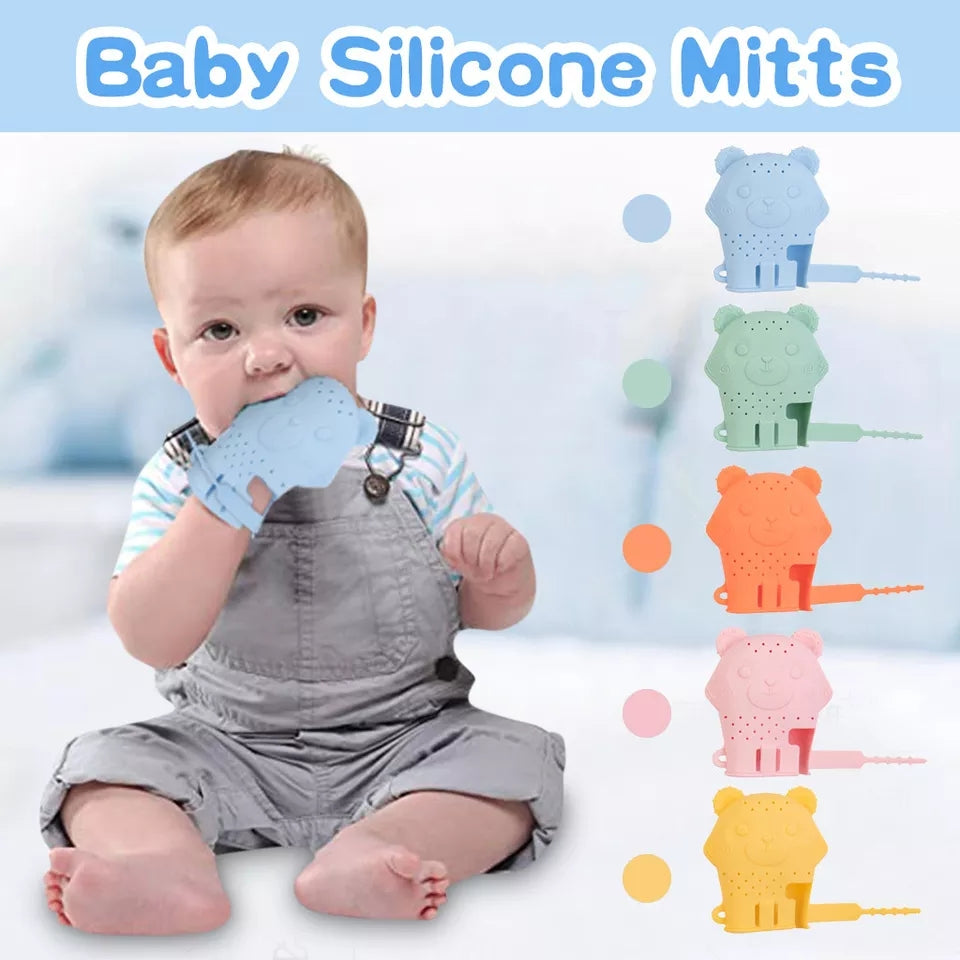 Baby Silicone Teething Mittens/Soother