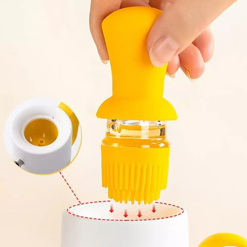 Oil Can with Silicon Basting Brush