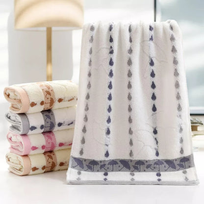 Cotton Knitted Printed Umbrella Pattern Kitchen Towel