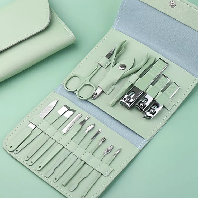 Manicure Set Decoration Nail 16Pcs Set BlackNov