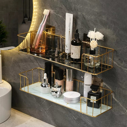 Bathroom organizer shelf