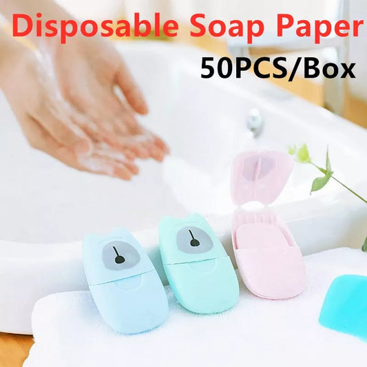 50Pcs Portable Papersheet Soap