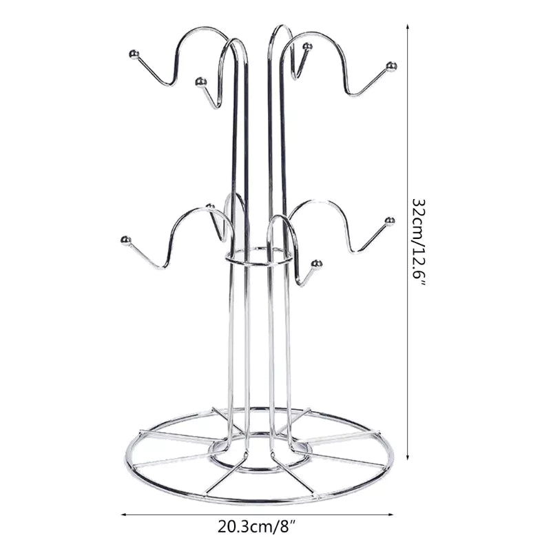 Strong Stainless Steel 8Pc Mug Holder