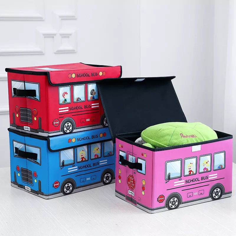 Dust Proof Cartoon Themed Foldable Toy Basket