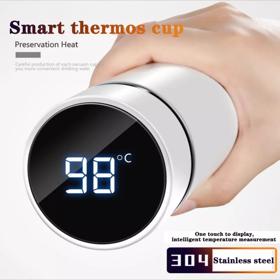 Thermo flask with thermometer