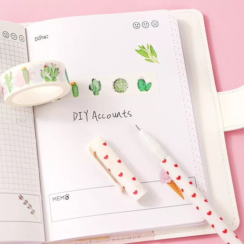 3 in 1 Cute Children Notebook with Pen +Tape