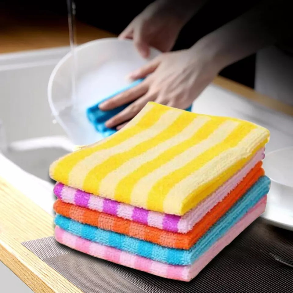 5 Pack Microfiber Dish Cloth