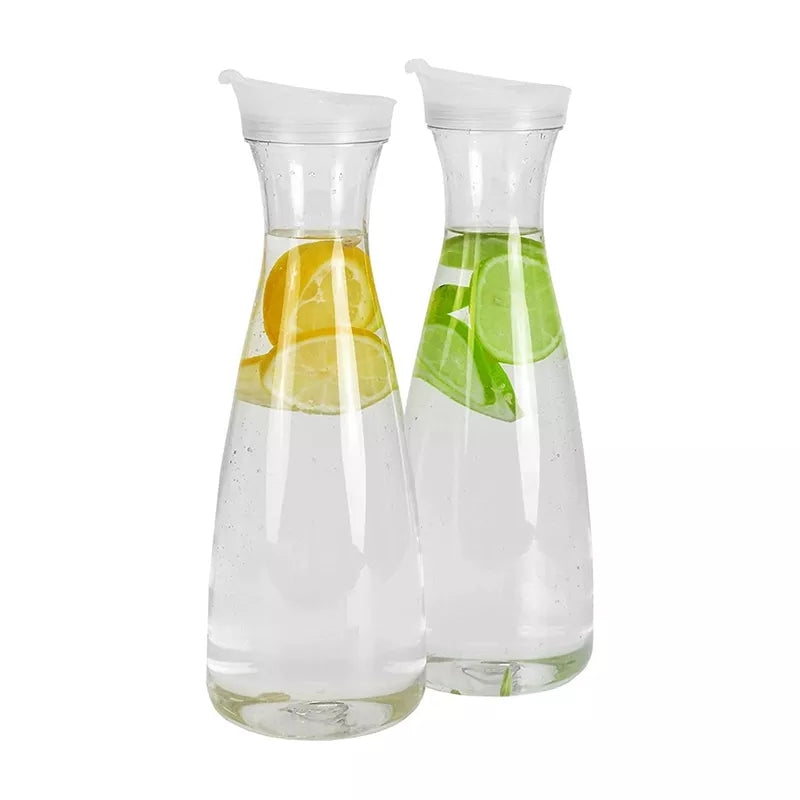 Glass Water Pitcher with Plastic Lid