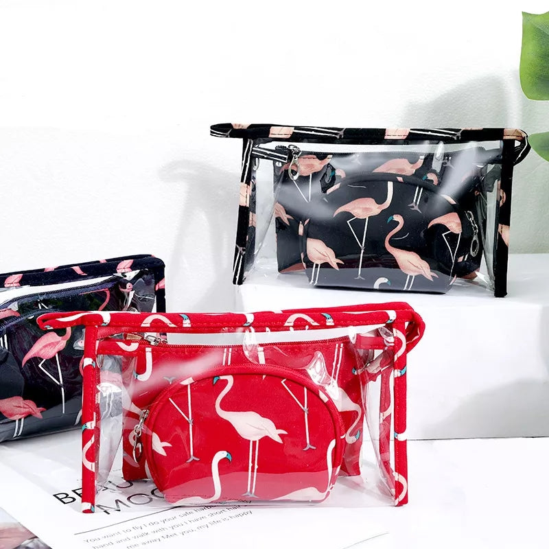 3Pcs Women's Clutch Make Up Bag