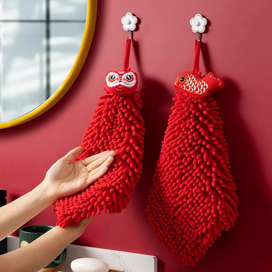 Red Chenille Towels