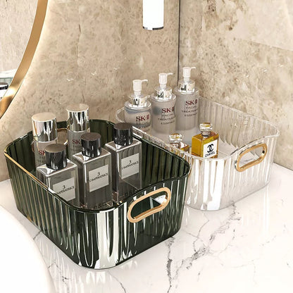 Bathroom organizer cosmetic storage basket