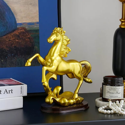 Creative Home/Office Golden Decor Horse