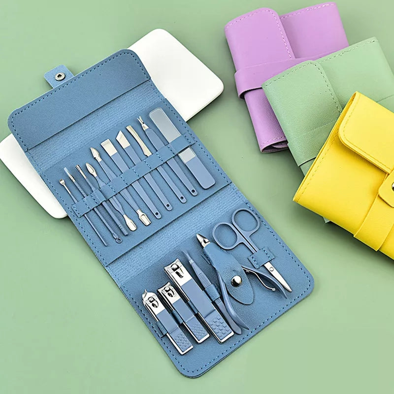 Manicure Set Decoration Nail 16Pcs Set BlackNov