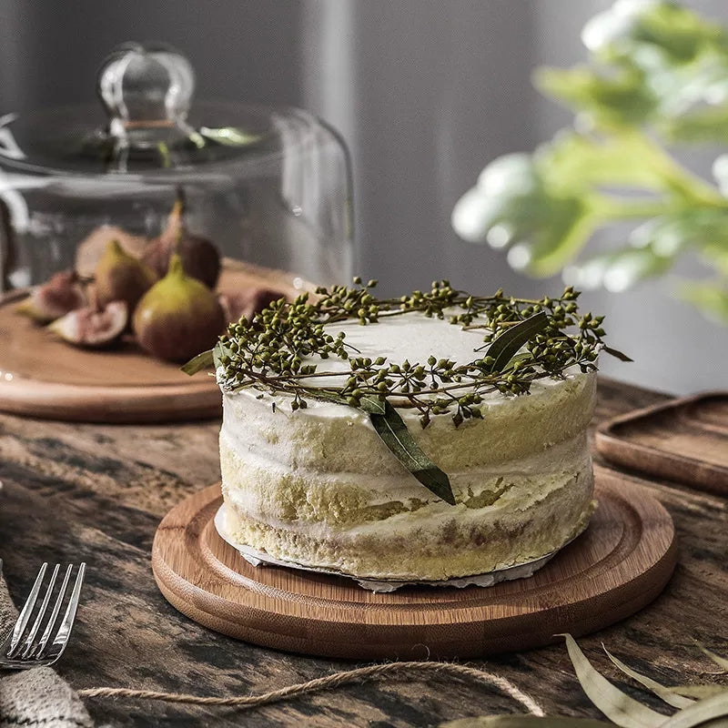 Cake Cover with Bamboo Tray