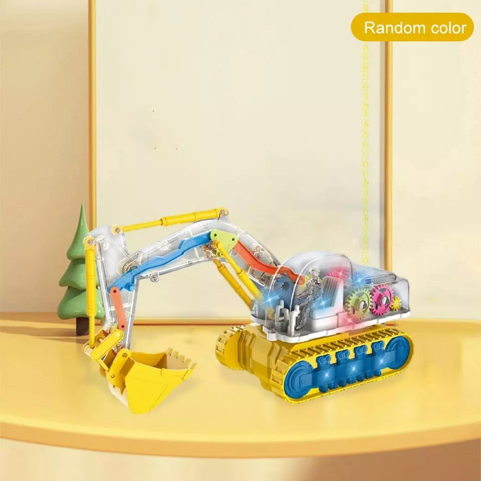 Kids Excavator Toy Flashing Light and Music Simulation