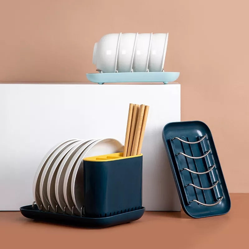 Plate Holder with Cutlery Organizer