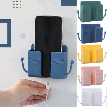 Wall Phone Holder with Hooks And Adhesive Sticker