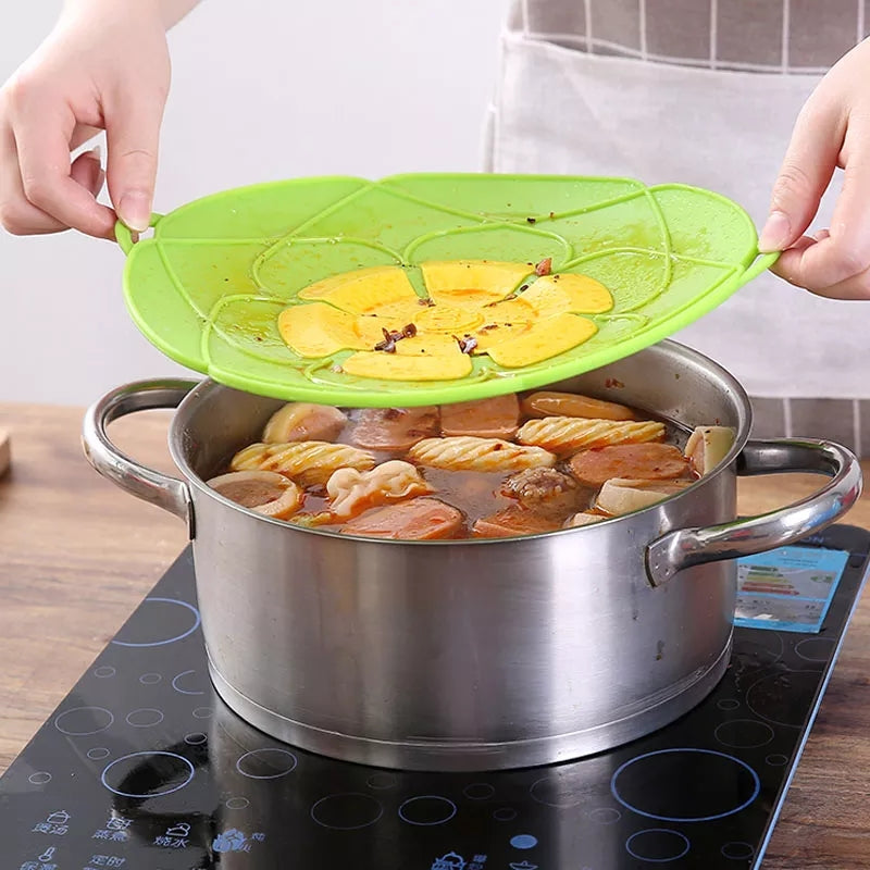 Multifunctional Silicone Lid Spill Stopper Cooking Steamer