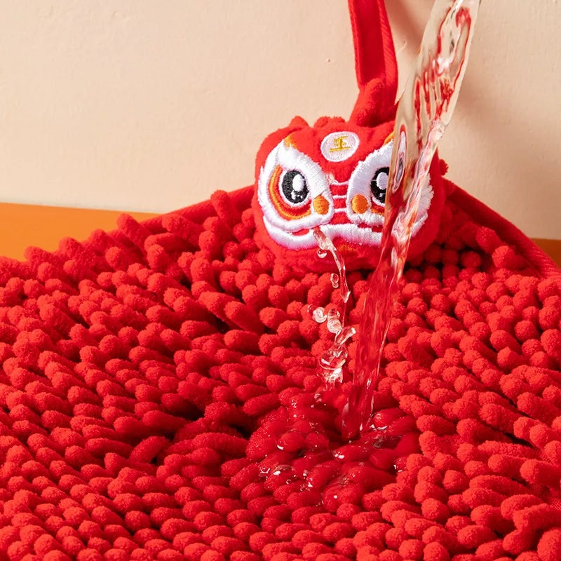 Red Chenille Towels