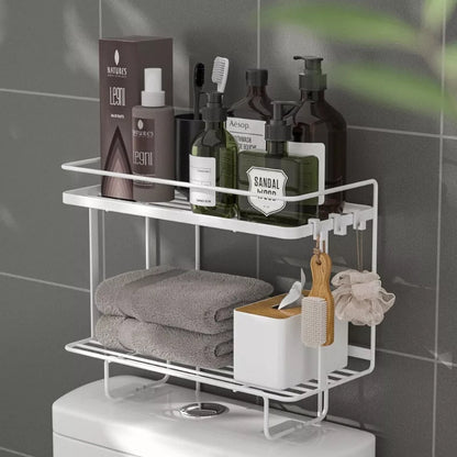 Punch Free Toilet Water Tank Rack