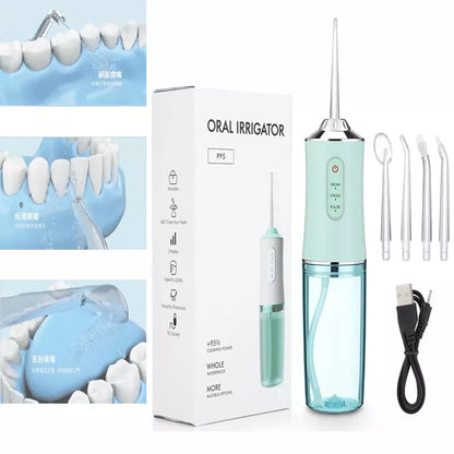 Rechargeable electric water dental floss oral irrigator