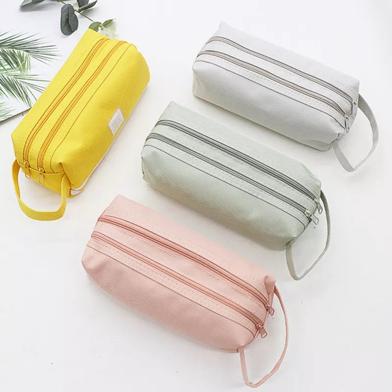 Double Zipper Pencil Case