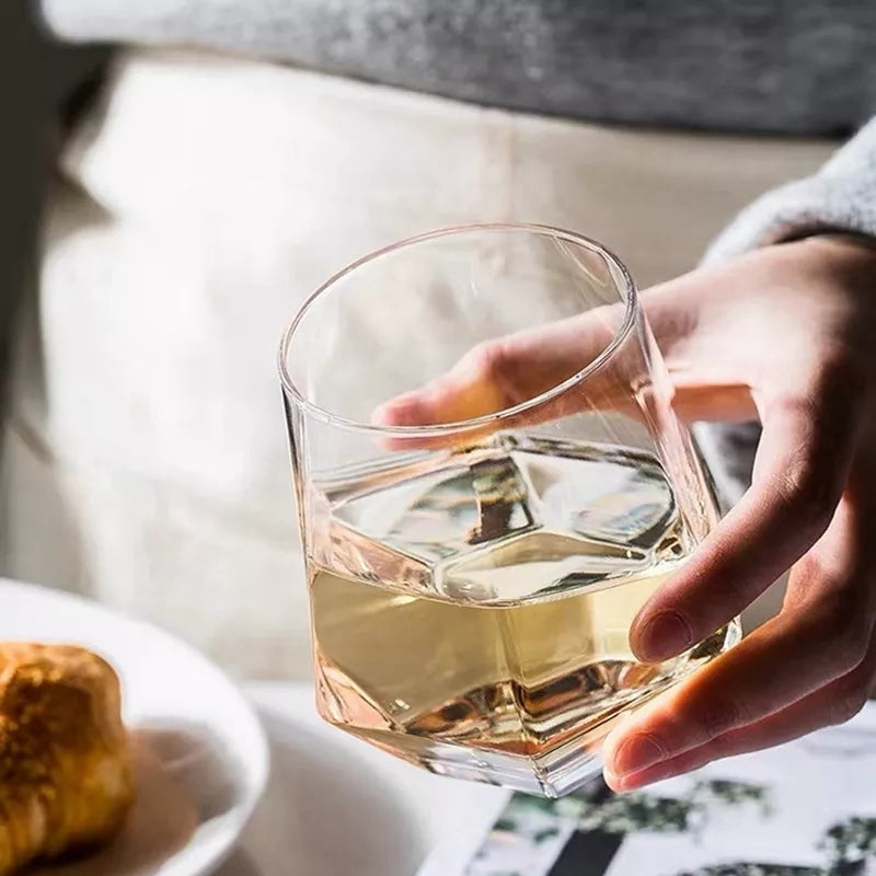 Hexagon Diamond Whiskey Glasses Set