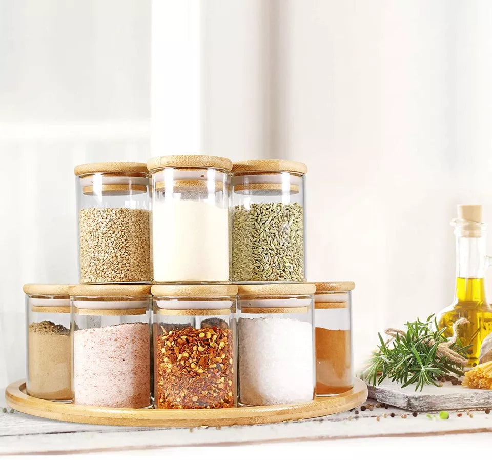 Glass Spice Jar Set