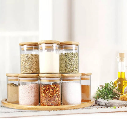 Glass Spice Jar Set