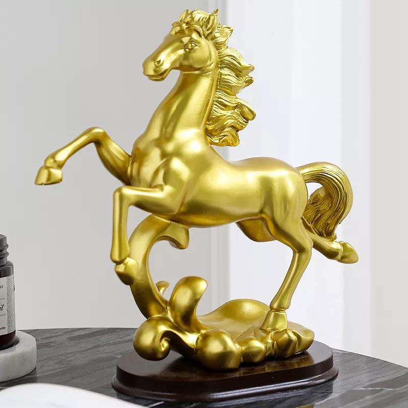 Creative Home/Office Golden Decor Horse