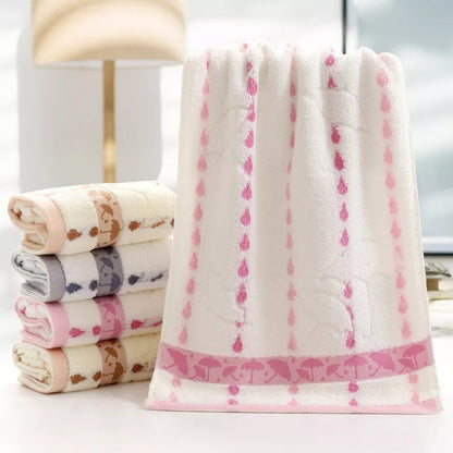 Cotton Knitted Printed Umbrella Pattern Kitchen Towel