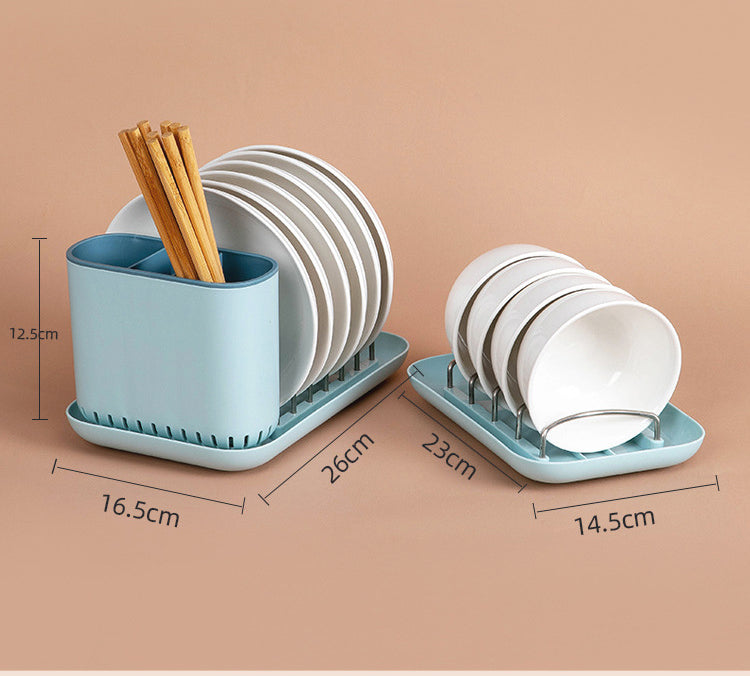 Plate Holder with Cutlery Organizer