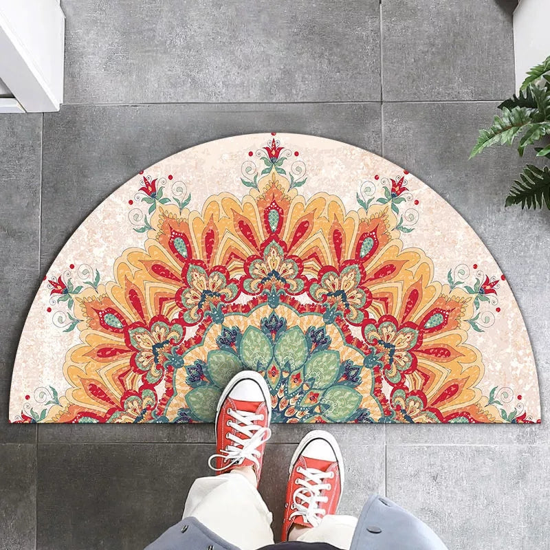 Semicircular Bohemian Rug