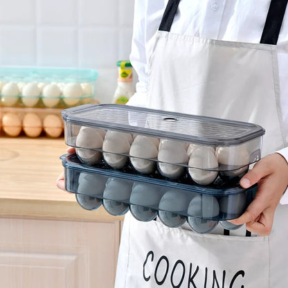 Transparent Single Layer with Lid Stackable Egg Containers