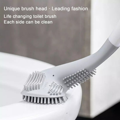 Silicone Bristle Golf Toilet Brush and Drying Holder